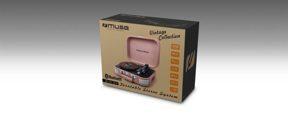 EAN 3700460207878 - Muse MT-201 BTP tocadisco Tocadiscos de tracción por correa Negro, Rosa imagen 2