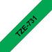 EAN 4977766691352 - Brother TZE-731 cinta para impresora de etiquetas Negro sobre verde imagen 1