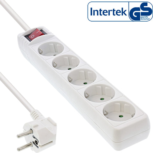 EAN 4043718210480 - InLine 16451G base múltiple 1,5 m 5 salidas AC Blanco imagen 1
