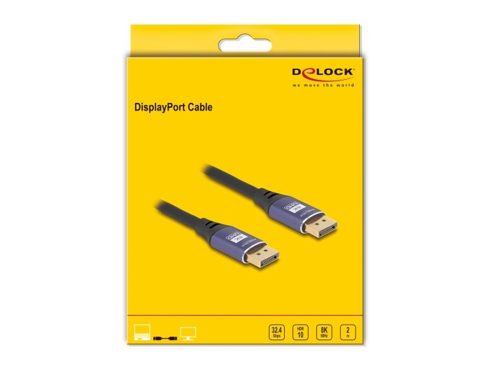 EAN 4043619806010 - DeLOCK 80601 cable DisplayPort Negro, Lila imagen 3