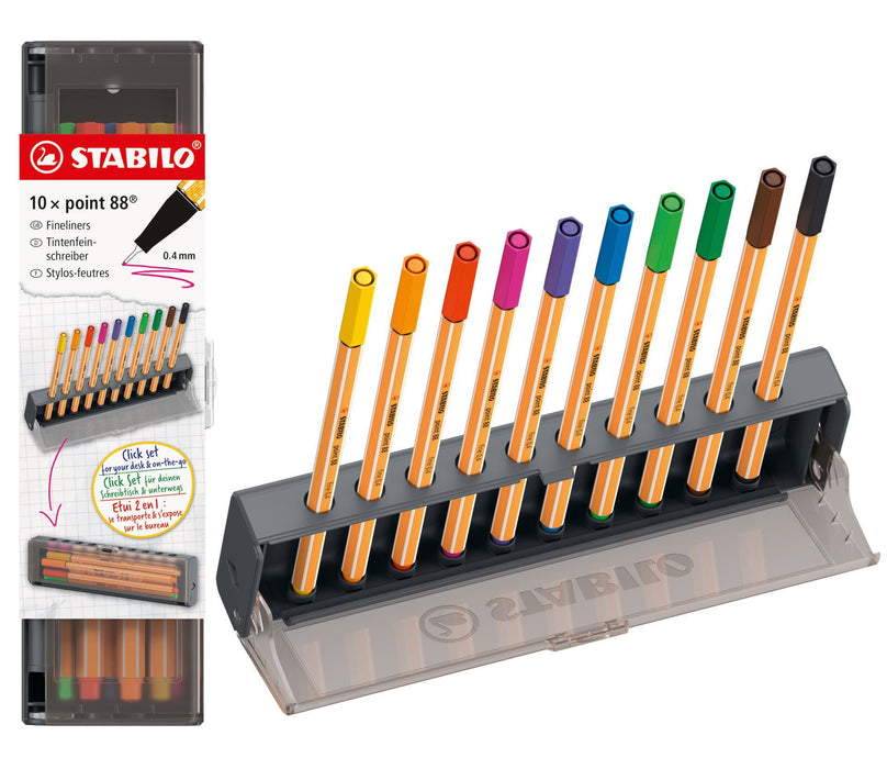 EAN 4006381623834 - STABILO 8810-5 rotulador de punta fina Fino Amarillo, Violeta, Azul, Verde, Negro, Marrón, Rojo, Rosa, Ve imagen 1