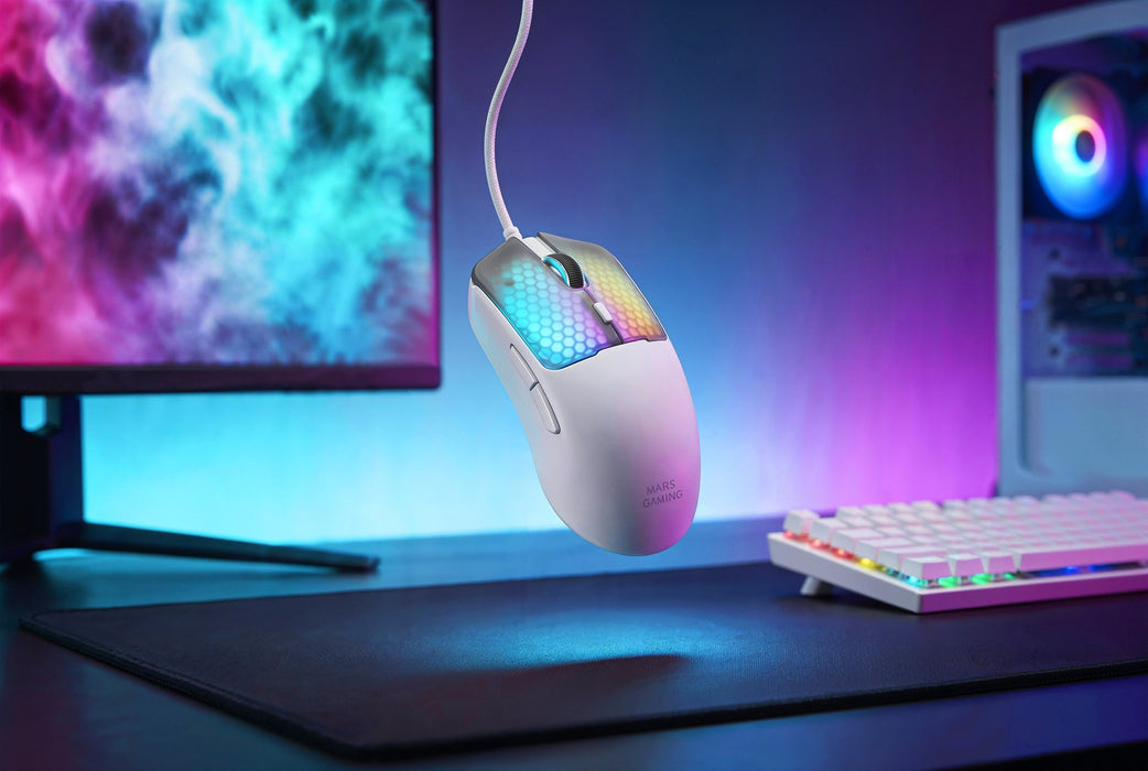EAN 8435693114307 - Mars Gaming MMVIPERW ratón Juego mano derecha USB Type-A + USB Type-C Óptico 12800 DPI imagen 8