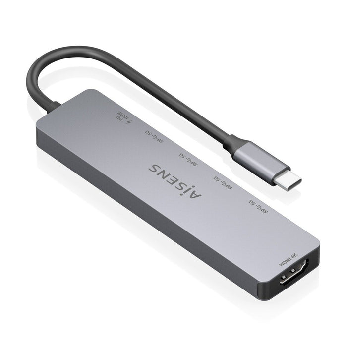 EAN 8435739905210 - AISENS ASUC-6P047-GR base para portátil y replicador de puertos Alámbrico USB 3.2 Gen 1 (3.1 Gen 1) Type- imagen 2