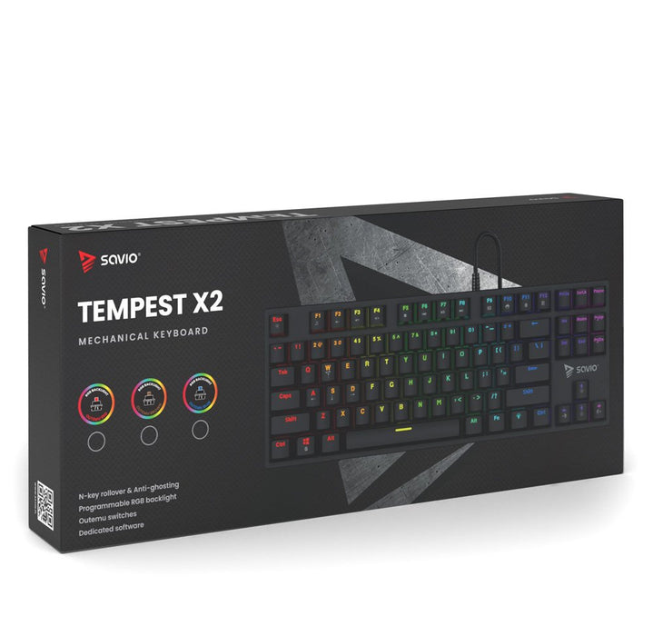 EAN 5901986048619 - Savio SAVGK-TEMPEST X2 BROWN teclado Universal USB QWERTY Negro imagen 5