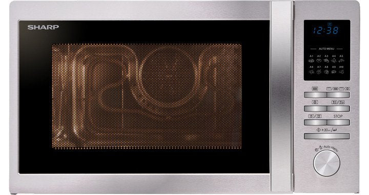 EAN 4974019811635 - Sharp Home Appliances R-822STWE Acero inoxidable Microondas combinado Encimera 25 L 900 W imagen 1