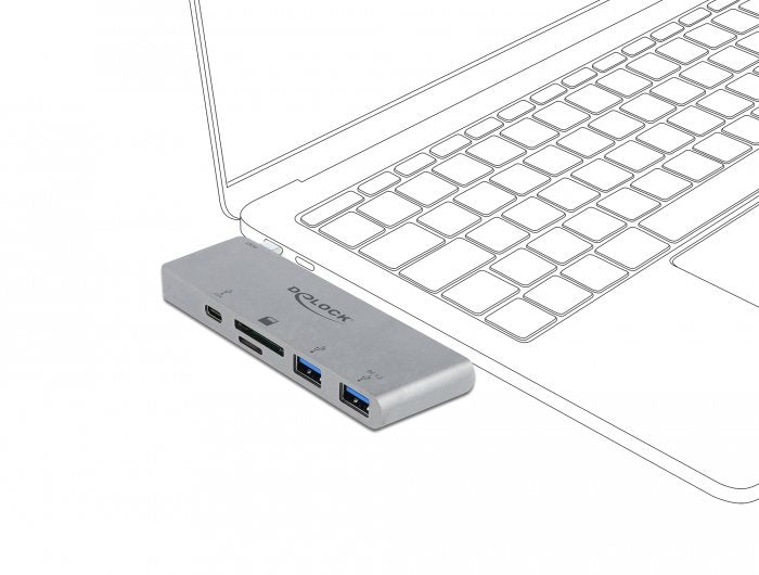EAN 4043619640782 - DeLOCK 64078 base para portátil y replicador de puertos USB 3.2 Gen 1 (3.1 Gen 1) Type-C Gris imagen 3