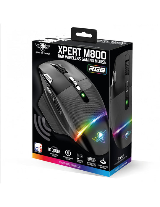 EAN 3700104455047 - Spirit of Gamer XPERT-M800 ratón Juego Mano derecha RF Wireless + USB Type-C Óptico 10000 DPI imagen 7