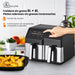 EAN 5906168638671 - Extralink HOME AIR FRYER 10L (6L+4L) EU SJ-1000 2500W freidora Doble Freidora de aire caliente Negro imagen 17