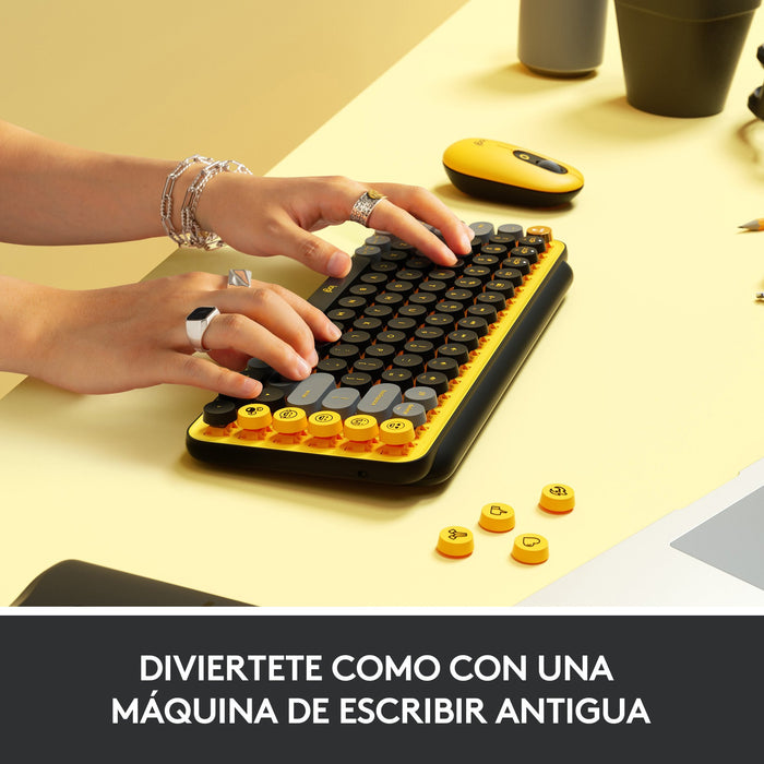 EAN 5099206101272 - Logitech 920-010728 teclado Universal Bluetooth QWERTY Español Negro, Gris, Amarillo imagen 9
