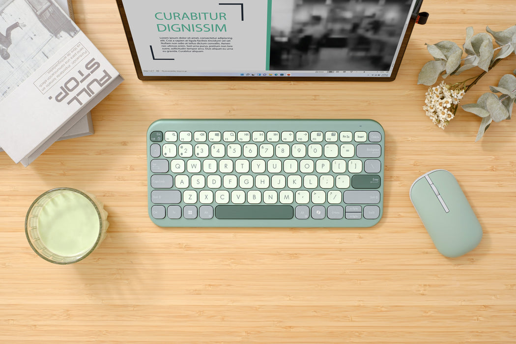 EAN 4711387539040 - ASUS Marshmallow Keyboard KW100 teclado Hogar Bluetooth QWERTZ Alemán Verde imagen 9