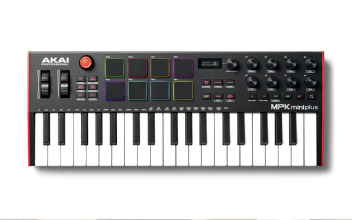 EAN 694318025802 - Akai MPK Mini Plus teclado MIDI 37 llaves USB Negro, Rojo, Blanco imagen 1