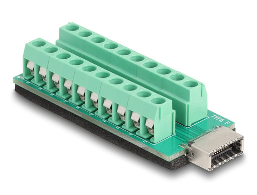 EAN 4043619671892 - DeLOCK 67189 cambiador de género para cable USB Type-E Key A Terminal block - 20 pin Negro, Verde imagen 1