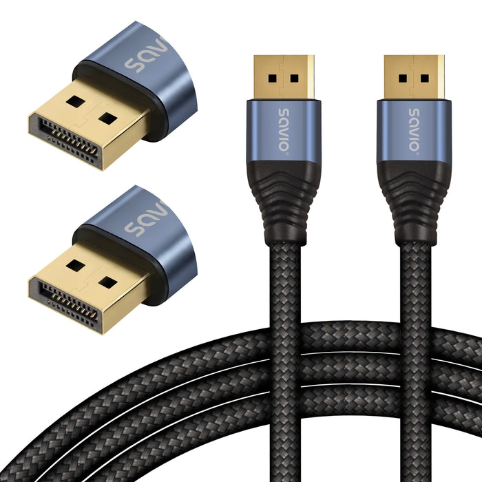 EAN 5907264119972 - Savio CL-210 cable DisplayPort 2 m Negro imagen 5