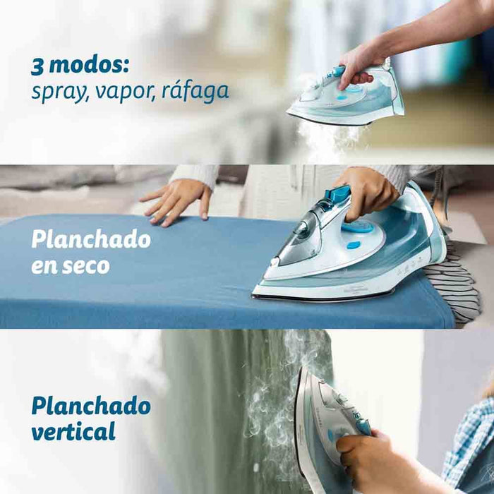 EAN 8426156018461 - Grunkel PL-3200MAXTOP plancha Plancha a vapor 3200 W Azul imagen 4