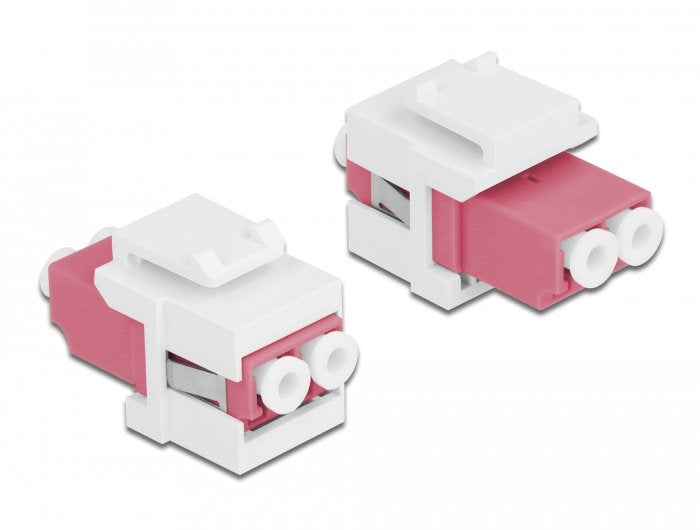 EAN 4043619868186 - DeLOCK Keystone Module LC Duplex female to LC Duplex female Rosa, Blanco imagen 2