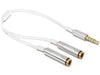 EAN 4043619655762 - DeLOCK 65576 cable de audio 0,25 m 3,5mm 2 x 3.5mm Blanco imagen 1