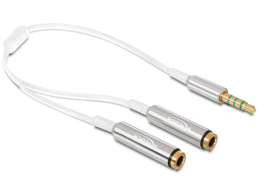 EAN 4043619655762 - DeLOCK 65576 cable de audio 0,25 m 3,5mm 2 x 3.5mm Blanco imagen 1