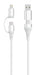 EAN 8052101435757 - Ewent EC1075 cable USB USB 2.0 1 m USB A/USB C USB C/Lightning 0,48 Gbit/s 60 W Blanco imagen 1