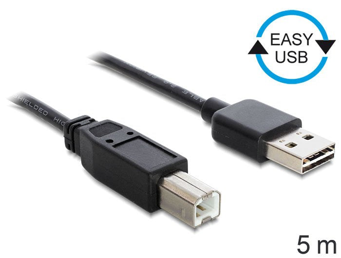 EAN 4043619855537 - DeLOCK 85553 cable USB USB 2.0 5 m USB A USB B Negro imagen 1