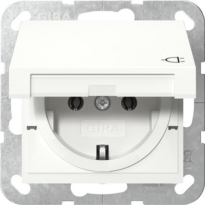 EAN 4010337094081 - GIRA System 55 toma de corriente Schuko Blanco imagen 1