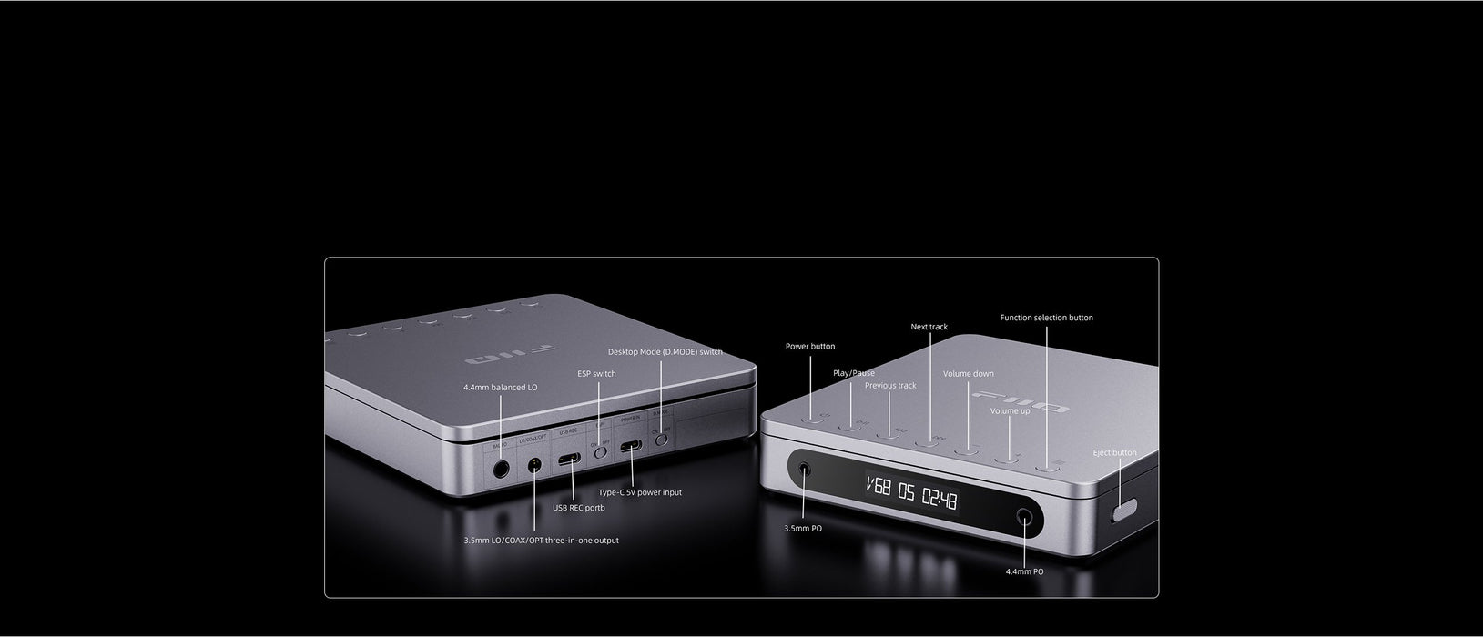 EAN 6953175761020 - FiiO DM13 Reproductor de CD portátil Transparente imagen 9