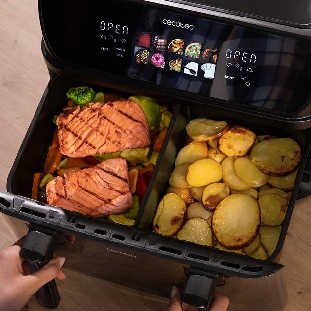 EAN 8435771921728 - Cecotec Cecofry&Grill Duoheat 10000 Doble 10 L Independiente 2800 W Freidora de aire caliente Negro imagen 15