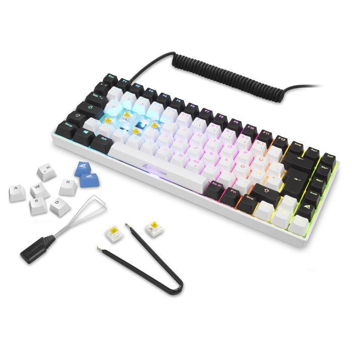 EAN 4044951039166 - Sharkoon SKILLER SGK50 S3 teclado Juego USB QWERTY Alemán Blanco imagen 8