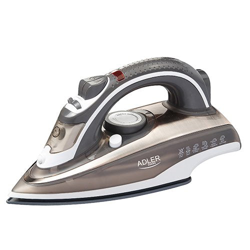 EAN 5902934831048 - Adler AD 5030 plancha Plancha a vapor Suela de cerámica 3000 W Marrón, Gris, Blanco imagen 5