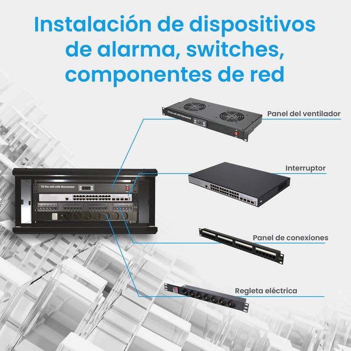 EAN 5902560362886 - Extralink 4U 600X450 WALL-MOUNTED RACKMOUNT CABINET BLACK Bastidor de pared imagen 18