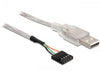 EAN 4043619830787 - DeLOCK 2.0-A male to pin header cable USB Plata imagen 1