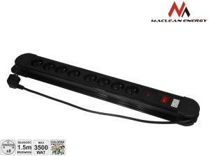 EAN 5903292800363 - Maclean MCE11 base múltiple 1,5 m 8 salidas AC Interior Negro imagen 1