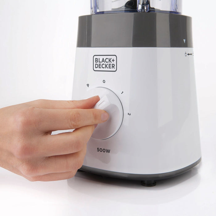EAN 8432406120075 - Black & Decker BXJB500E licuadora 1,5 L Batidora de vaso 500 W Blanco imagen 5