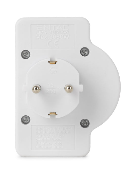 EAN 5999097904405 - Entac EPAG-1EE2E-SW adaptador de enchufe eléctrico Tipo F Tipo C (Euroconcexión) + Tipo F Blanco imagen 5