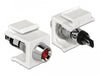 EAN 4043619864478 - DeLOCK 86447 conector Keystone LED Negro, Rojo, Acero inoxidable, Blanco imagen 1