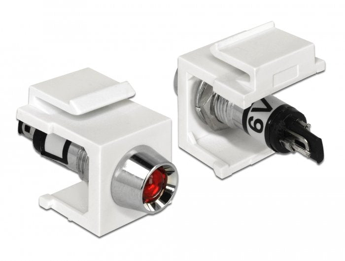 EAN 4043619864478 - DeLOCK 86447 conector Keystone LED Negro, Rojo, Acero inoxidable, Blanco imagen 1