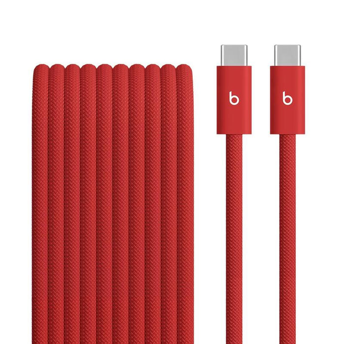 Cable Beats 240w Usb-C To Usb-C Braided  (3 M / 10 Ft) - Rapid Red
