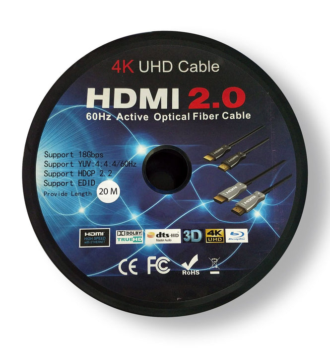 EAN 3700224764593 - MCL MC385FO-20M cable HDMI HDMI tipo A (Estándar) Negro, Plata imagen 2
