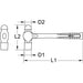 EAN 4042146794166 - KS Tools BRONZEplus Martillo de bola Naranja, Negro, Bronce imagen 2