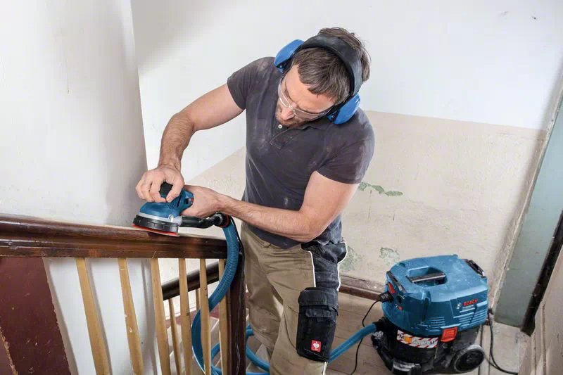 EAN 3165140835206 - Bosch GET 55-125 Professional Lijadora rotorbital 7800 RPM 15600 OPM Negro, Azul 550 W imagen 2