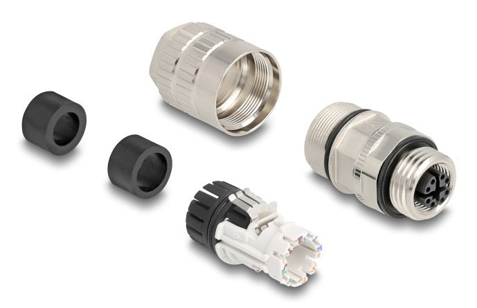 EAN 4043619860562 - DeLOCK 86056 conector M12 Negro, Acero inoxidable imagen 1