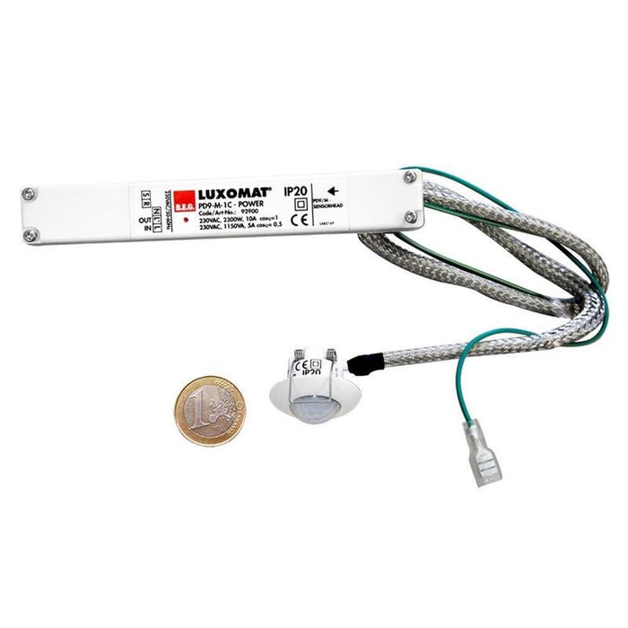 Beg 92900 Mini-Detector De Presencia Pd9- Master, Ral 9010 , Deckene