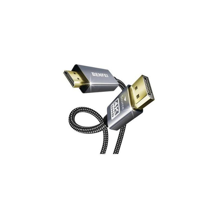 Benfei Displayport To Hdmi 4k Cable  - 1.8m 000273grey