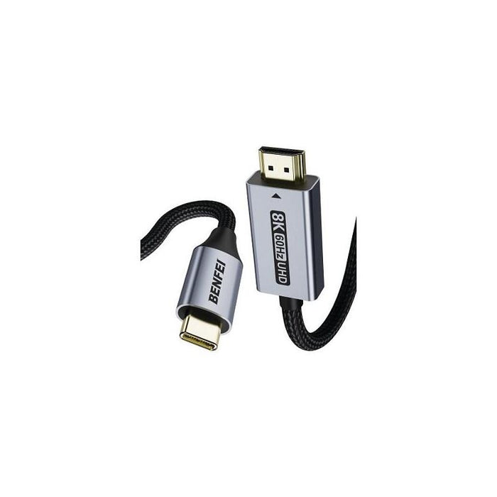 Benfei Usb-C To Hdmi 2.1 8k Cable  - 1.8m 000388grey