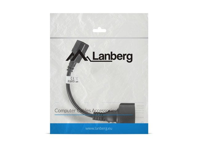 EAN 5901969409871 - Lanberg CA-C14E-10CC-0018-BK cable de transmisión Negro 0,18 m C14 acoplador imagen 4