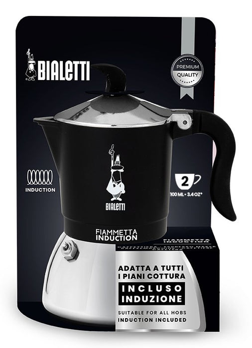 EAN 8006363036900 - Bialetti Fiammetta Induction Cafetera italiana 0,1 L Negro, Acero inoxidable imagen 4