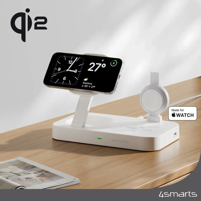 EAN 4252011908004 - 4smarts Qi2 Universal Blanco Corriente alterna Cargador inalámbrico Carga rápida Interior imagen 2
