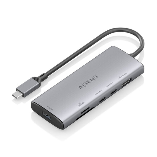 EAN 8435739903575 - AISENS ASUC-6P029-GR base para portátil y replicador de puertos Alámbrico USB 3.2 Gen 1 (3.1 Gen 1) Type- imagen 1