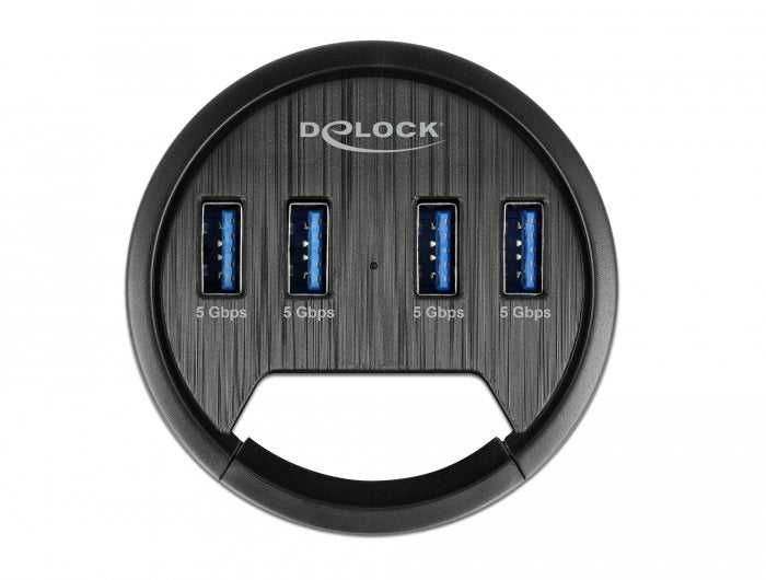 EAN 4043619641536 - DeLOCK 64153 hub de interfaz USB 3.2 Gen 1 (3.1 Gen 1) Type-A 5000 Mbit/s Negro imagen 3