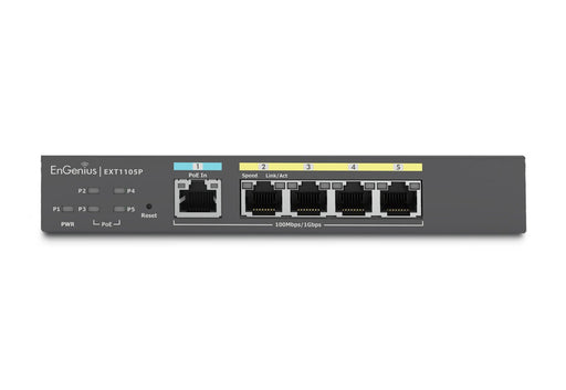 EAN 4711488350025 - EnGenius EXT1105P switch Gestionado L2 Gigabit Ethernet (10/100/1000) Energía sobre Ethernet (PoE) Negro imagen 2