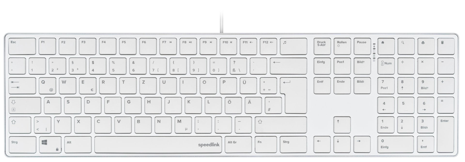 EAN 4027301255379 - SPEEDLINK SL-640010 teclado Oficina USB Alemán Blanco imagen 1
